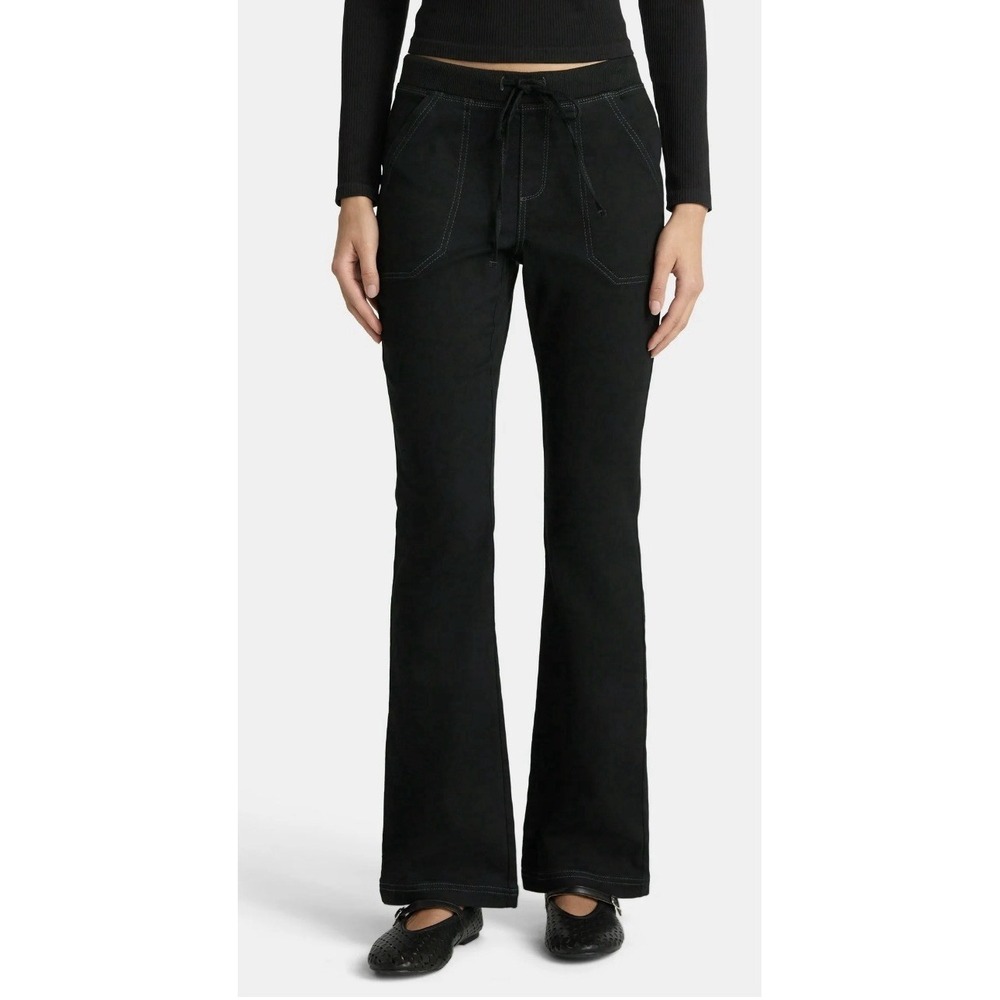 No Boundaries Ribbed Waist Bootcut Pants, 31 Inseam, Women's Size XS (0-2) NWT